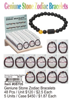Genuuine Stone Zodiac Bracelets